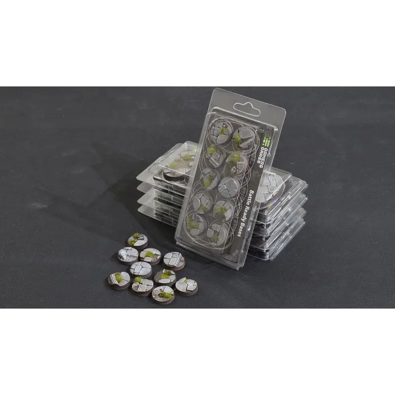 Gamer Grass Bases: Temple Bases ( round 25mm (x10))