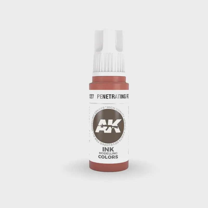 AK Interactive 3Gen Acrylics - Penetrating Red INK 17ml