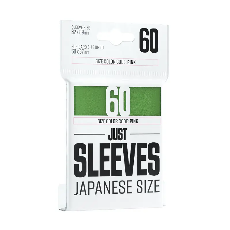 Gamegenic Japanese Size Just Sleeves 60-Piece Set - Green