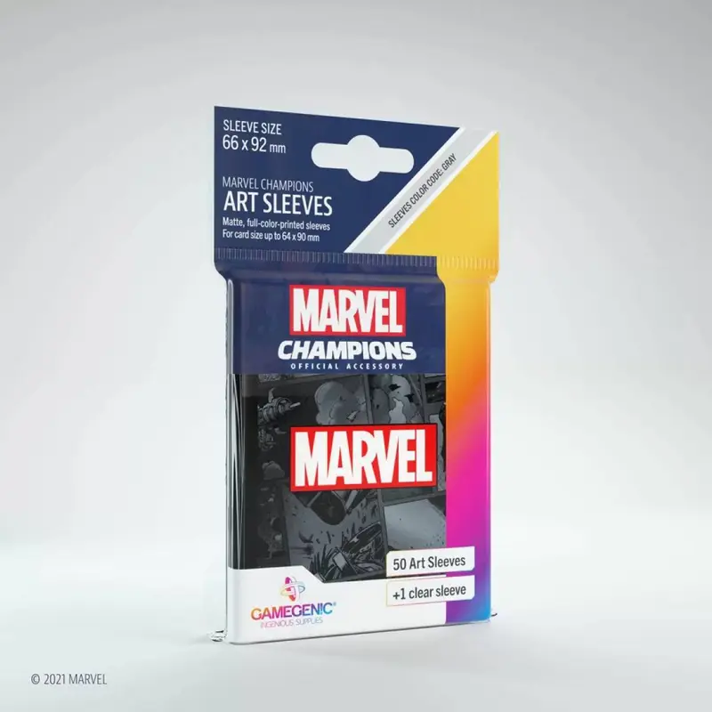 Gamegenic Marvel Champions Art Sleeves Marvel Black