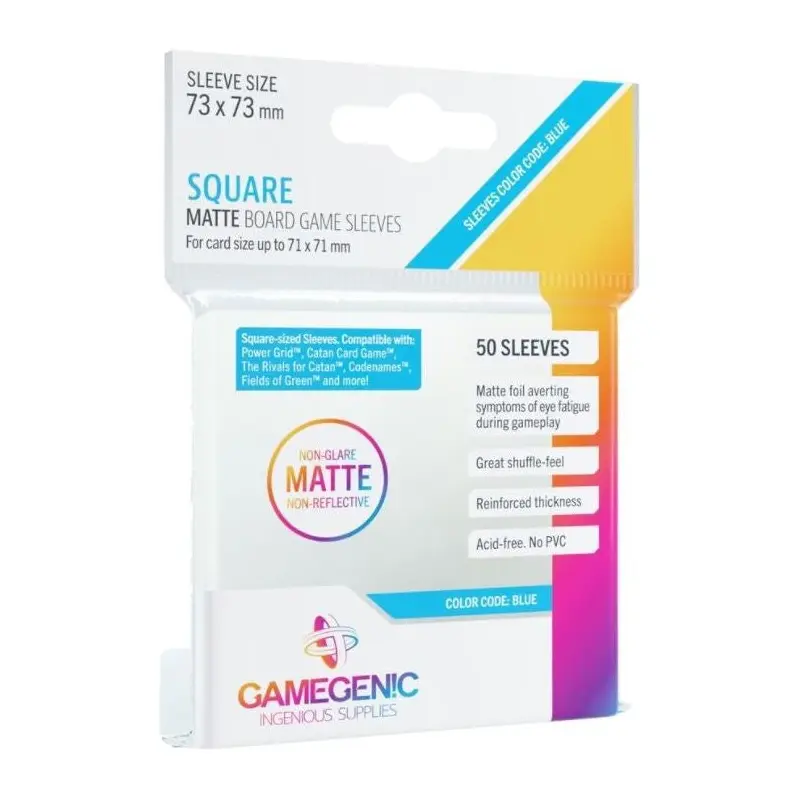 Gamegenic Matte Board Game Sleeves - Square Sized (73mm x 73mm)(50)