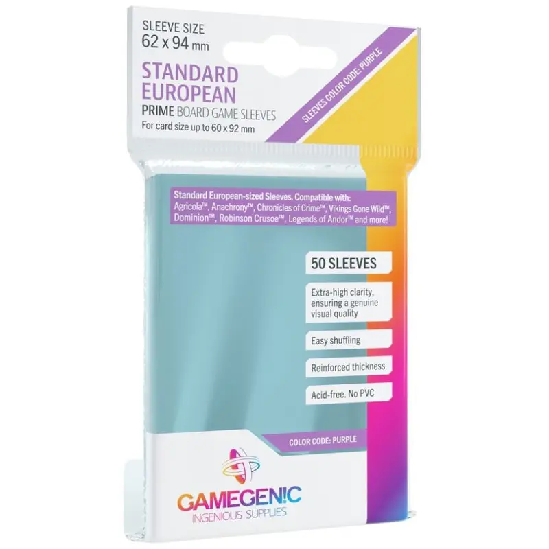 Gamegenic Prime Board Game Sleeves - Standard European