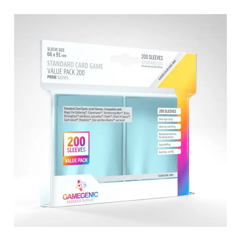 Gamegenic Prime Board Game Sleeves Value Pack - Standard 200