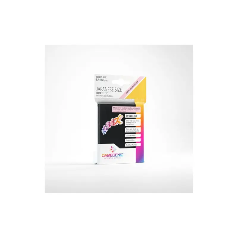 Gamegenic Prime Japanese Sized Sleeves (60) - Black