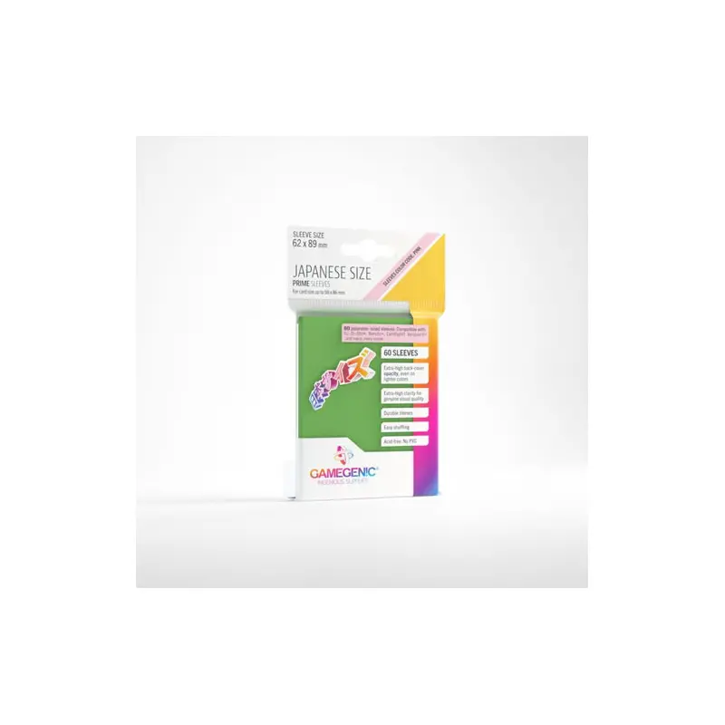 Gamegenic Prime Japanese Sized Sleeves (60) - Green