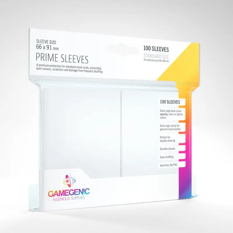 Gamegenic Prime Standard Size Sleeves (100) - White