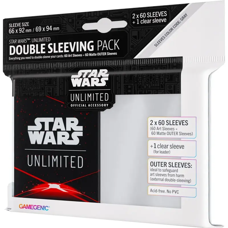 Gamegenic - Star Wars Unlimited Art Sleeves 66 mm x 92 mm - Space Red