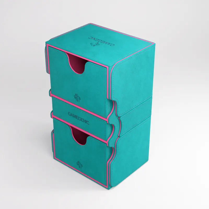 Gamegenic - Stronghold 200+ XL Convertible Deck Box - Teal/Pink