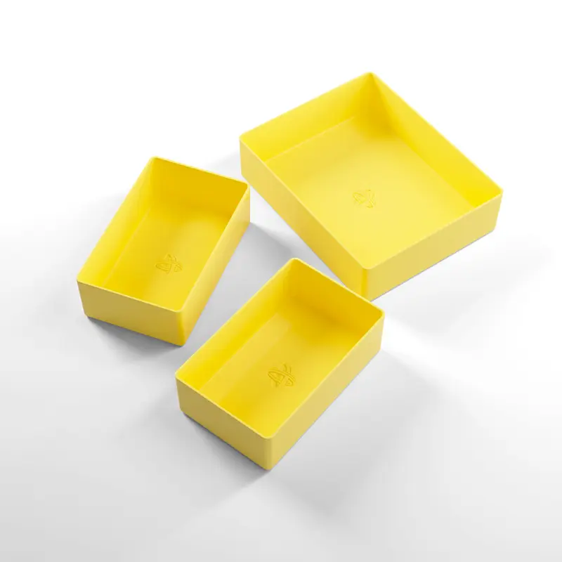Gamegenic - Token Silo Card Add-On Tray 3-Pieces 96 mm x 76 mm x 24 mm - Yellow