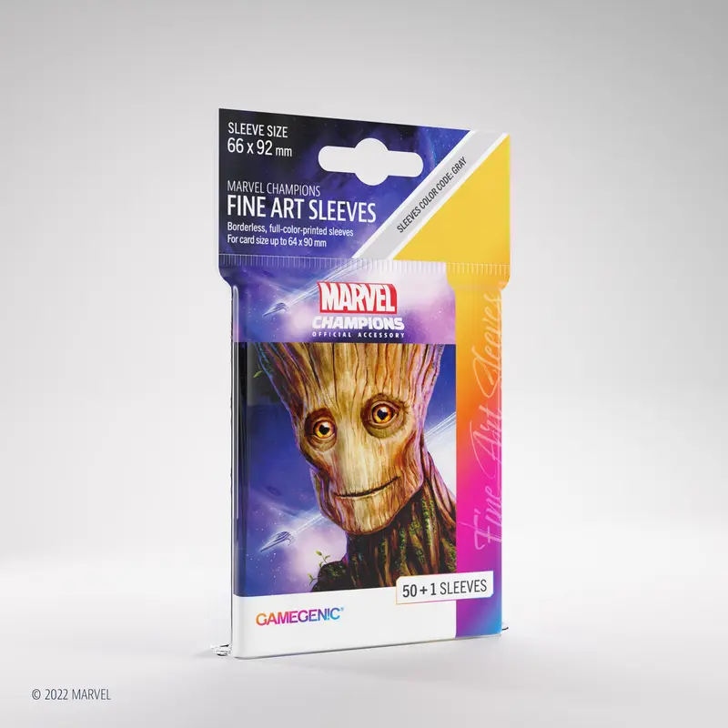 Gamegenic - Marvel Champions Fine Art Sleeves 66 mm x 92 mm - Groot