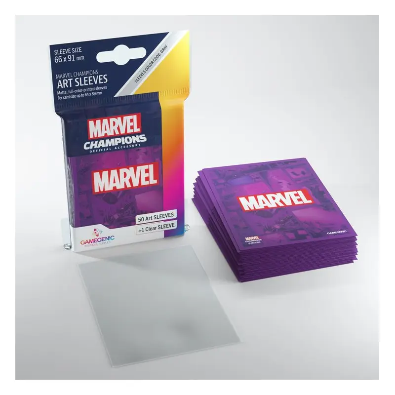 Gamegenic - Marvel Logo Purple: Marvel Champions Art Sleeves