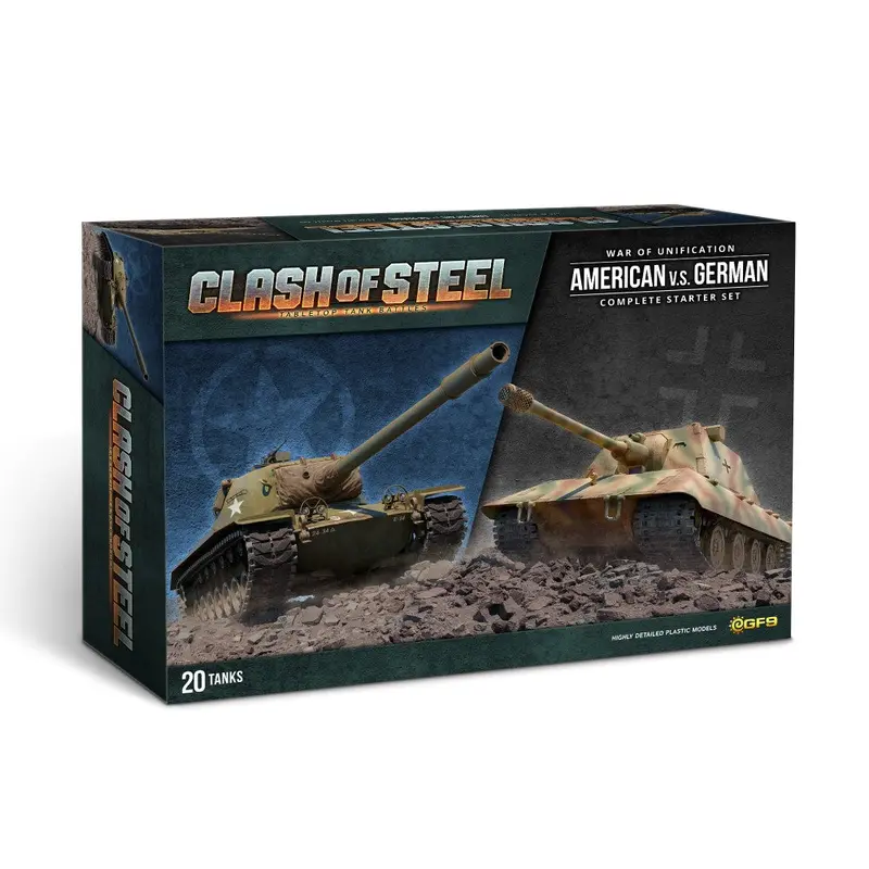 Gale Force Nine Clash of Steel: War of Unification - American vs German Complete Starter Set