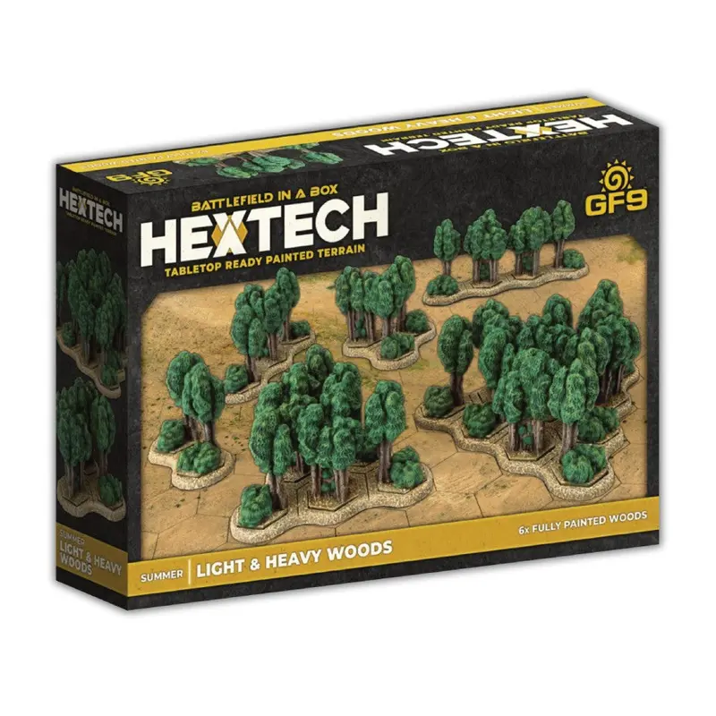 Gale Force Nine Hextech Terrain Summer Light and Heavy Woods
