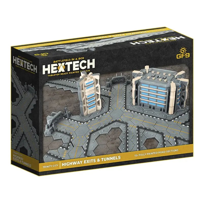 Gale Force Nine Hextech Trinity City Terrain - Highway Exits and Tunnels