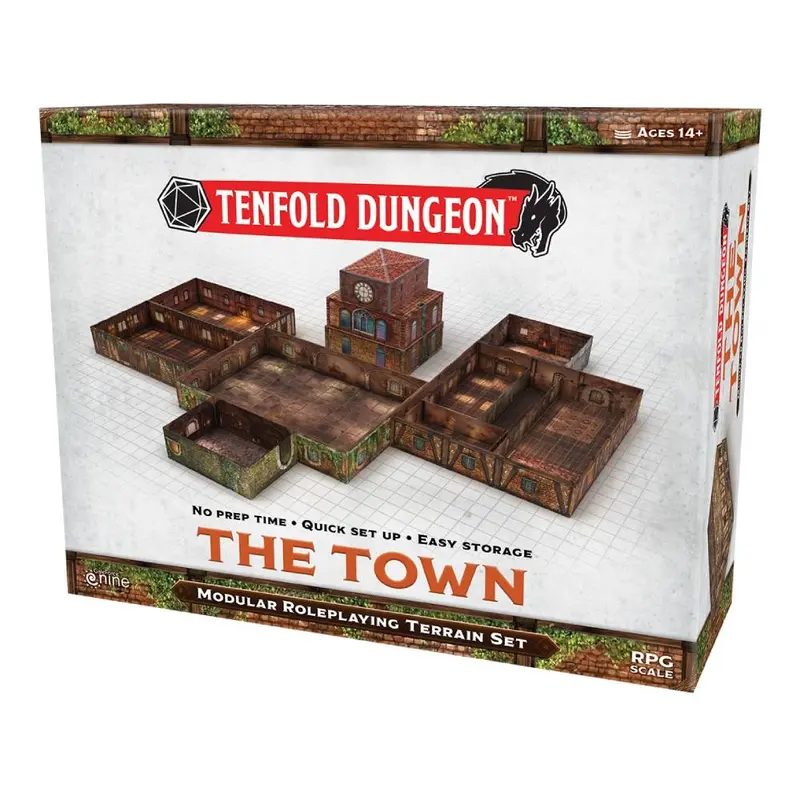 Gale Force Nine Tenfold Dungeon: The Town Modular Roleplaying Terrain Set