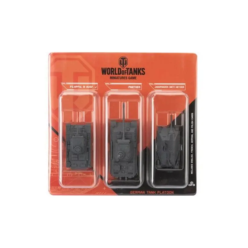 Gale Force Nine World of Tanks German Tank Platoon (Panzer III J, Panther, Jagdpanzer 38t) Miniature