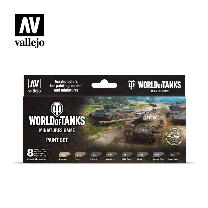 Gale Force Nine World of Tanks Miniatures Game Paint 8-Piece Set