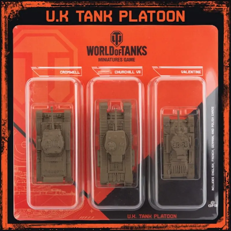 Gale Force Nine World of Tanks U.K. Tank Platoon (Cromwell, Churchill VII, Valentine) Miniature