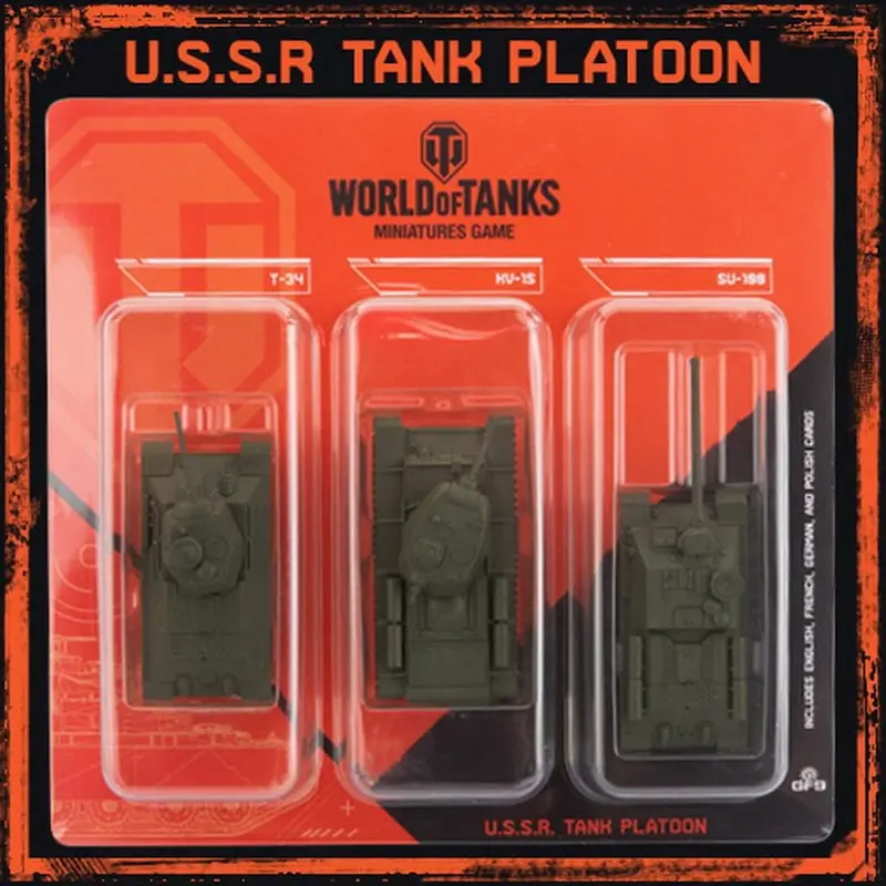 Gale Force Nine World of Tanks U.S.S.R. Tank Platoon (T-34, KV-1s, SU-100) Miniature