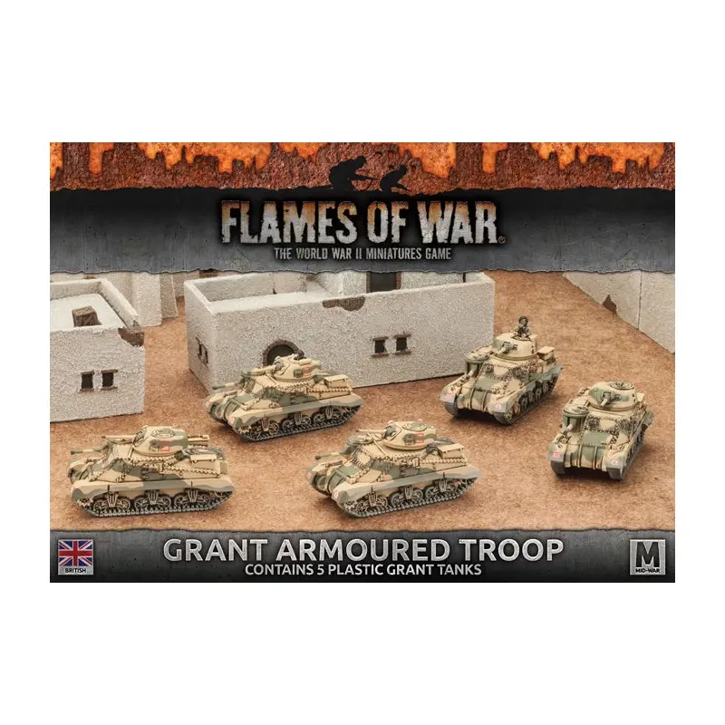 Flames of War: British: Grant Armoured Troop (Plastic)