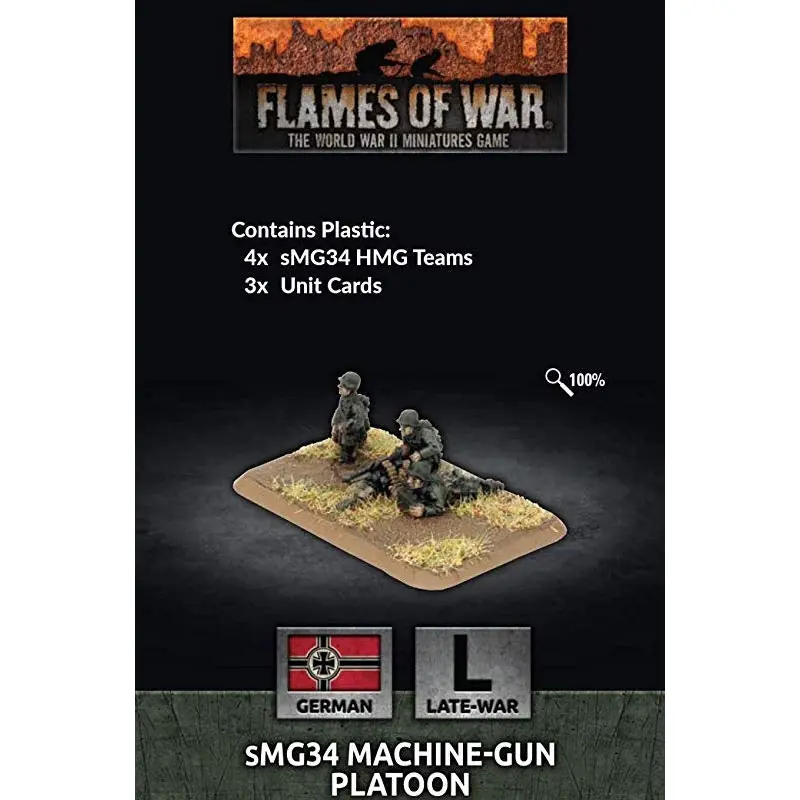 Flames of War: Germans: SMG34 Machine-Gun Platoon (x4 Plastic)