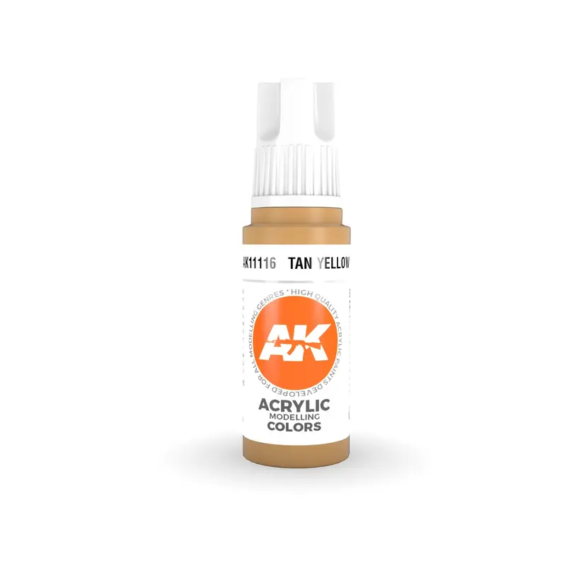 AK Interactive 3 Gen Acrylic Model Paint 17ml - Tan Yellow
