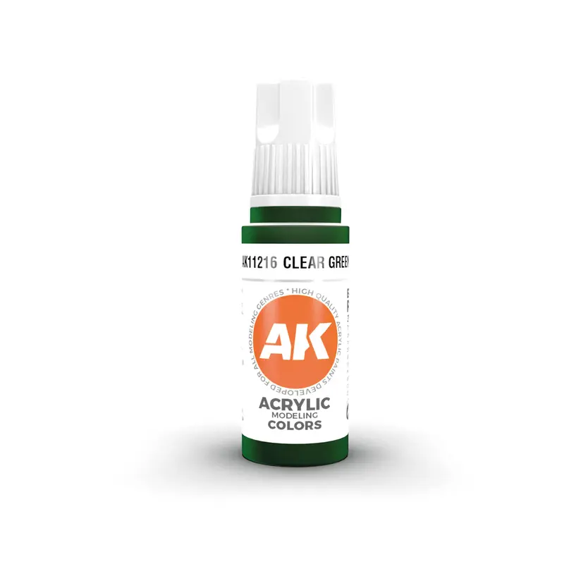 AK Interactive 3 Gen Acrylic Modeling Colors 17ml - Clear Green