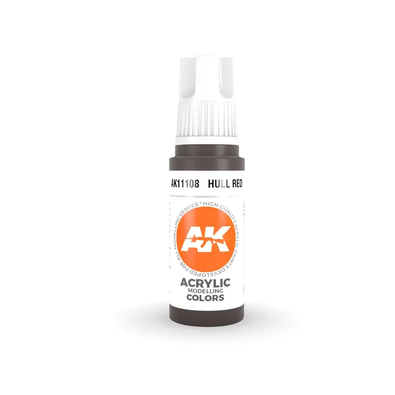 AK Interactive 3 Gen Acrylic Modeling Colour 17ml - Hull Red