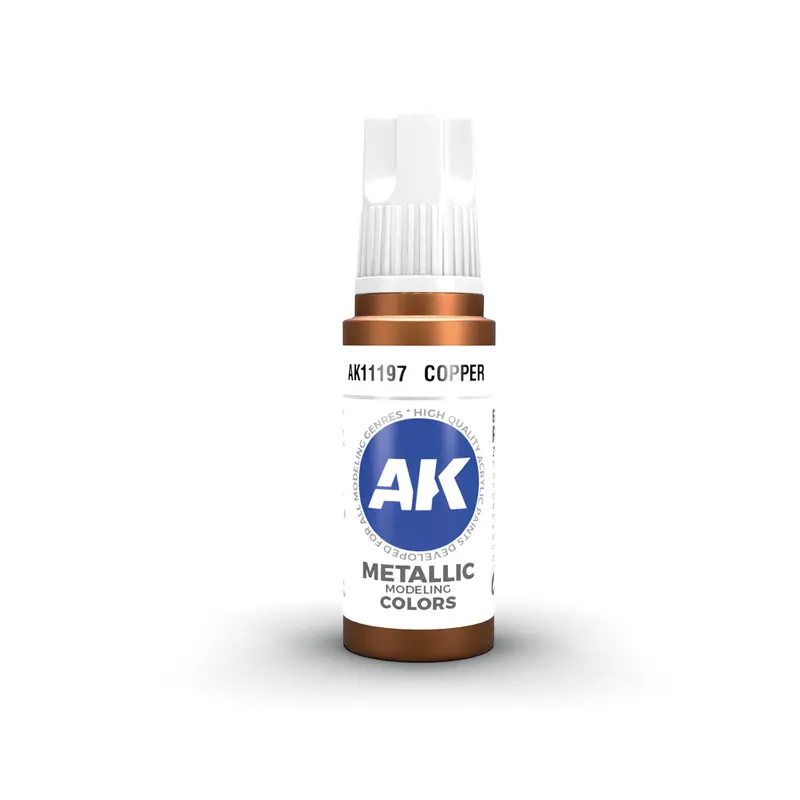 AK Interactive 3 Gen Acrylics Modelling Paint 17ml - Copper