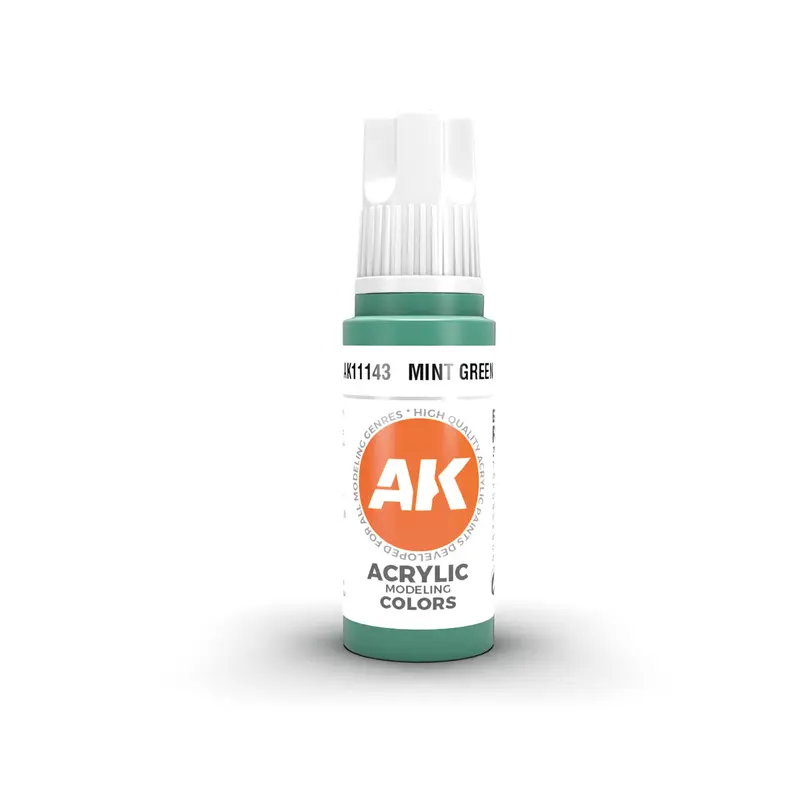 AK Interactive 3 Gen Acrylics Modelling Paint 17ml - Mint Green