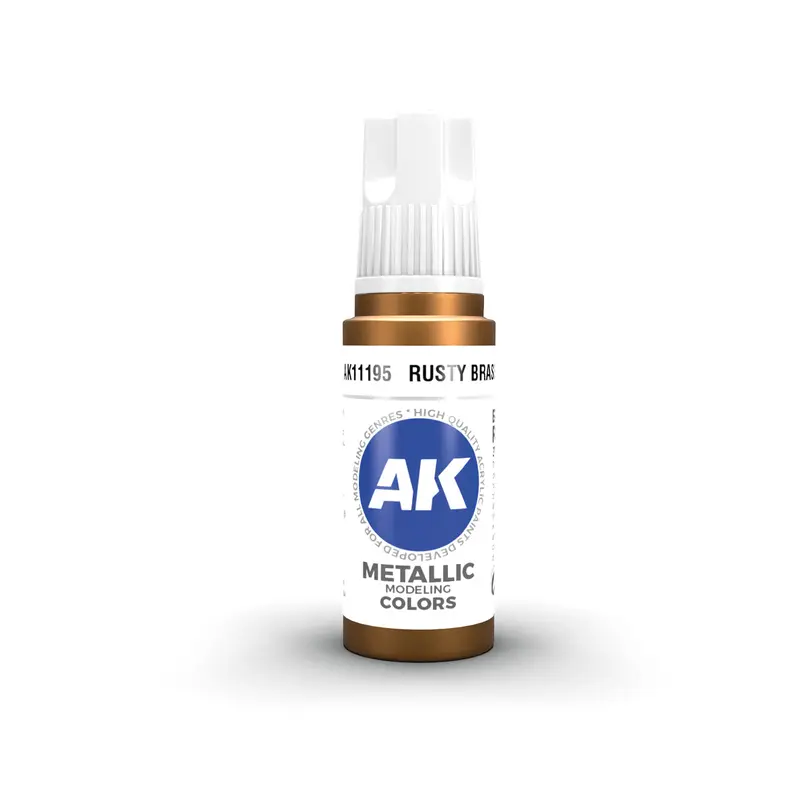 AK Interactive 3 Gen Acrylics Modelling Paint 17ml - Rusty Brass