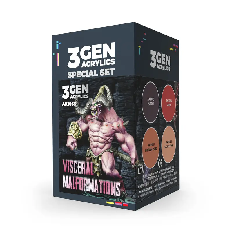 AK Interactive 3 Gen Acrylics Wargame Set - Visceral Malformations