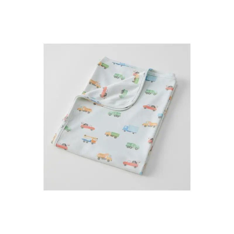 Baby Jersey Wrap - Trucking Along