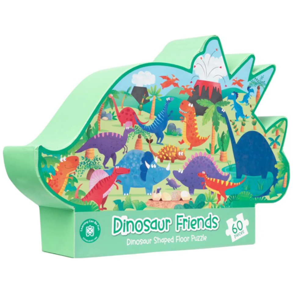 60 pc Dinosaur Friends - Dinosaur Shaped Puzzle