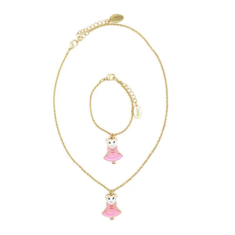Claris The Mouse Magnificent Mess Necklace & Bracelet Set