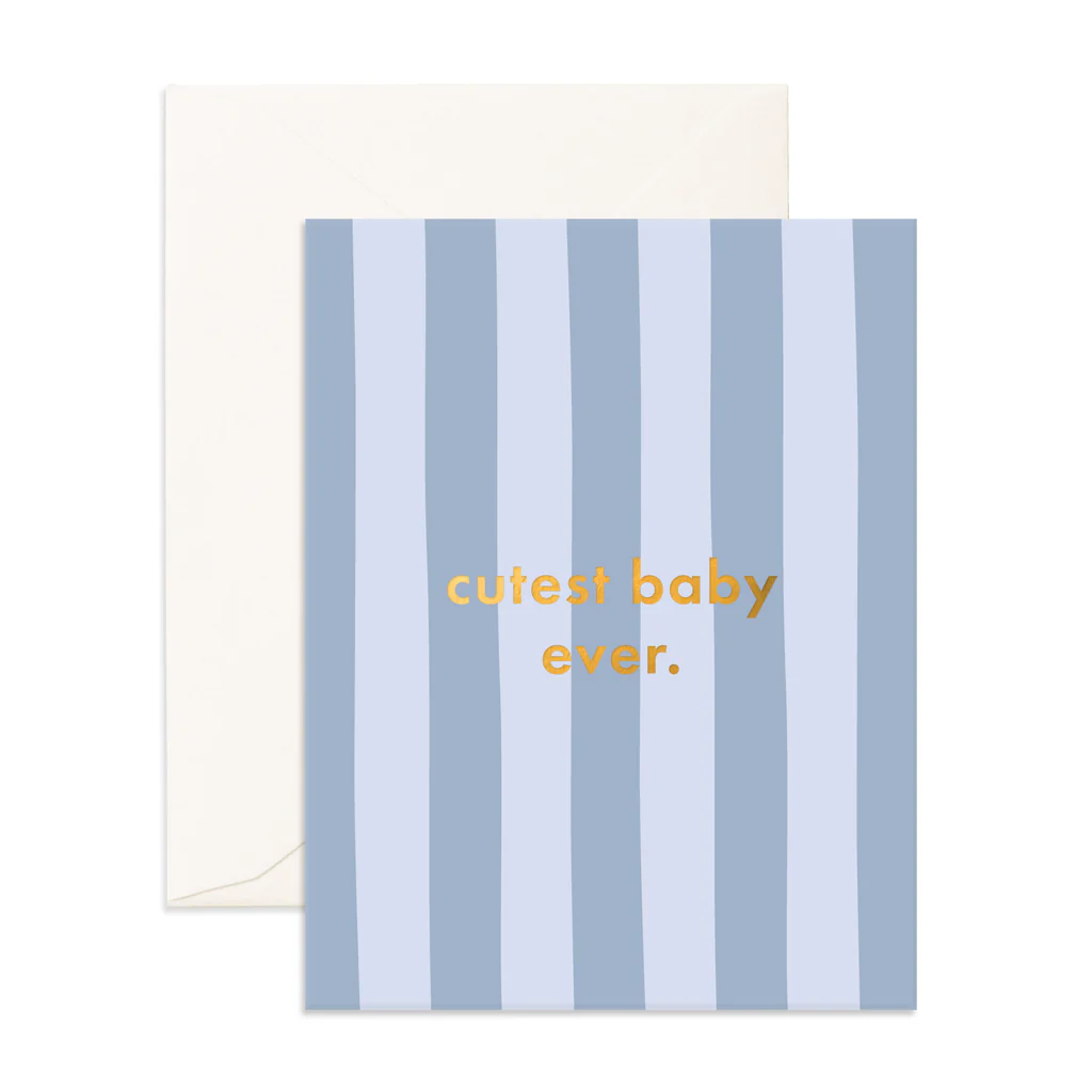 Cutest Baby Ever Cloud  Stripe Greeting Card