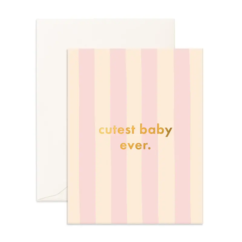 Cutest Baby Ever Petal Stripe Greeting Card