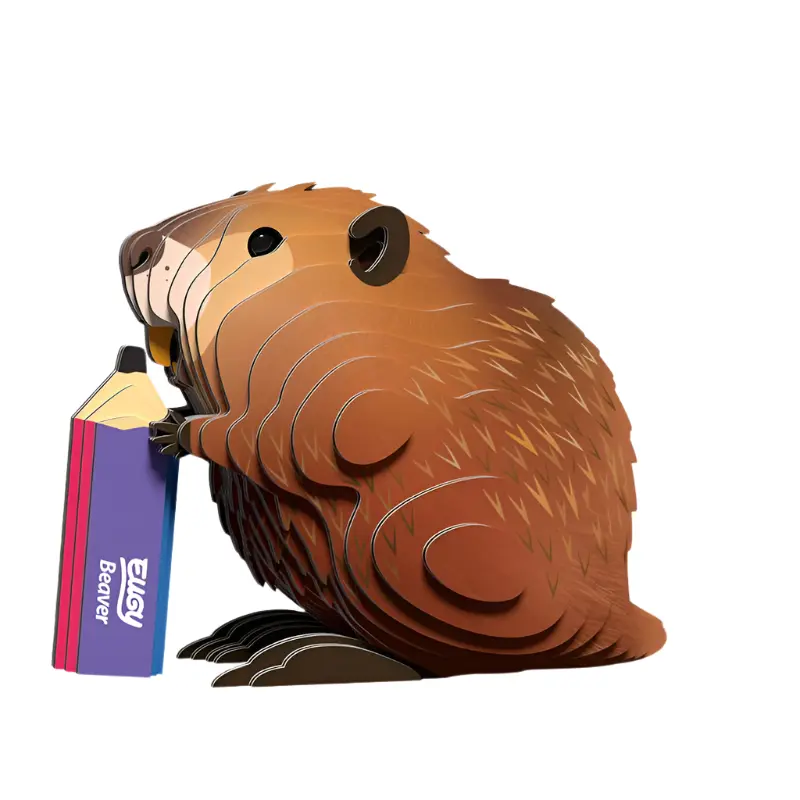 3D Cardboard Model Kit - Beaver