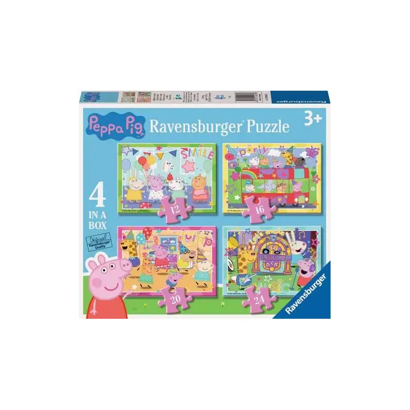 4 in a Box Puzzle - Peppa Pig