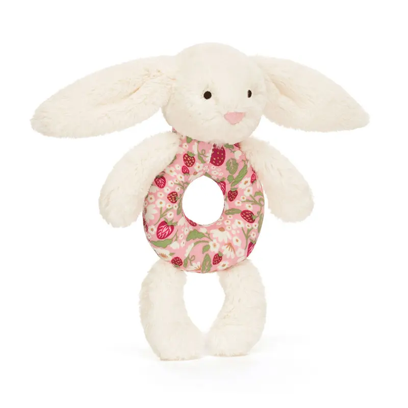 Blossom Cream Bunny Berry Ring Rattle