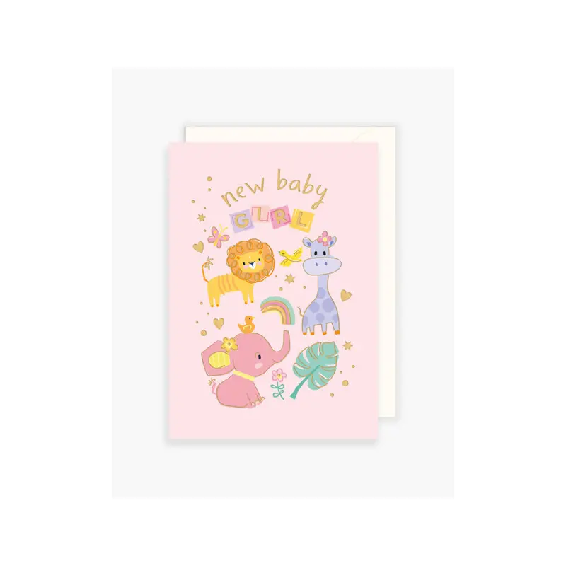 New Baby Girl Card - Aria Collection