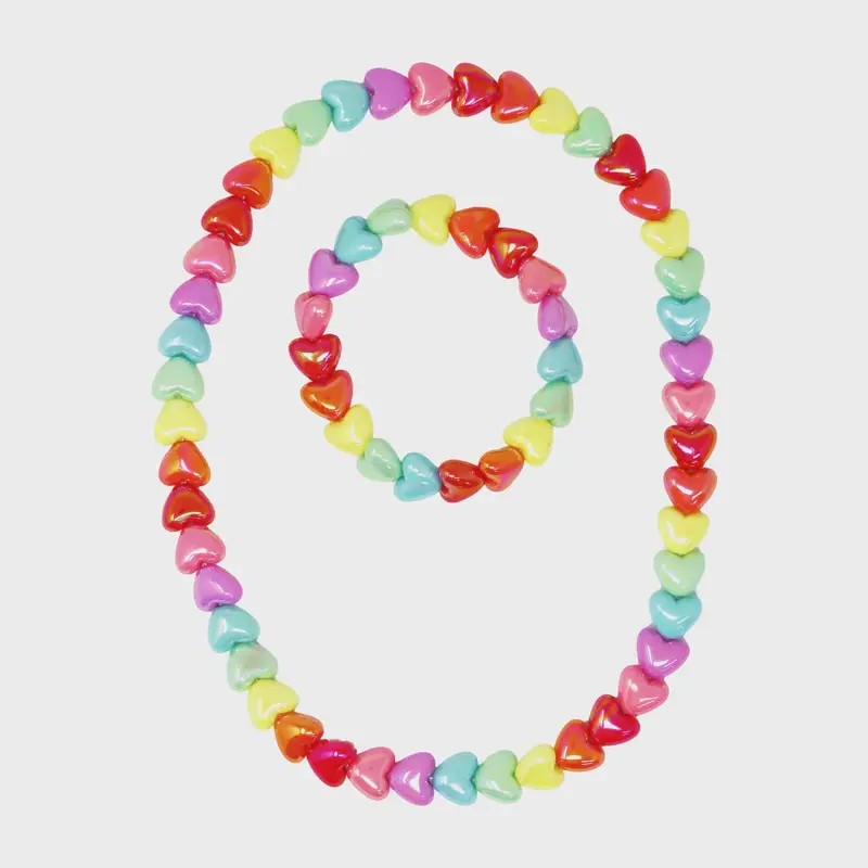 Rainbow Colour Blast Necklace and Bracelet Set