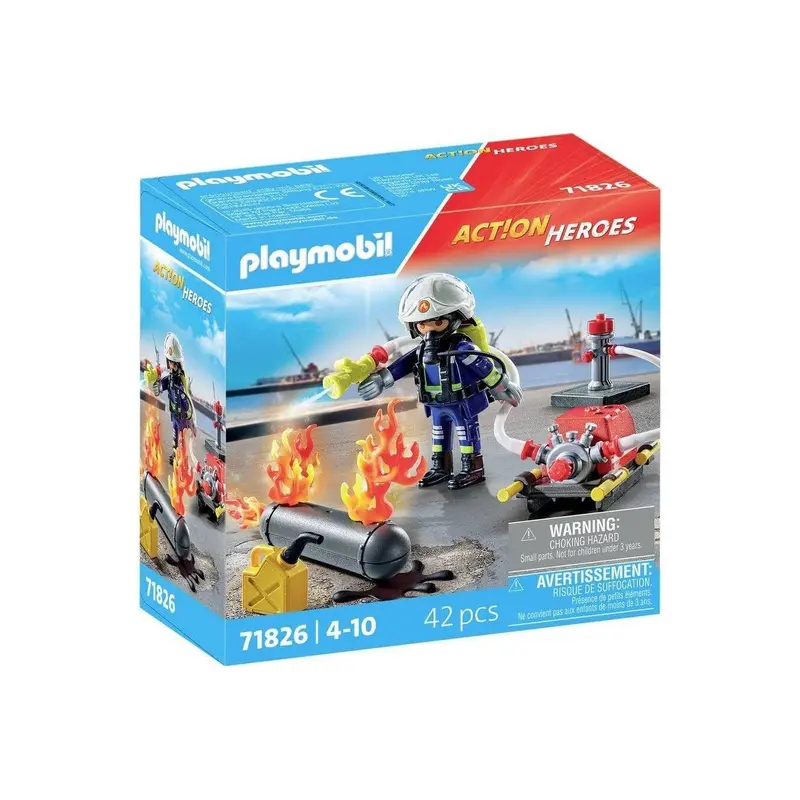 Action Heroes - Firefighter with Water Pump 71826