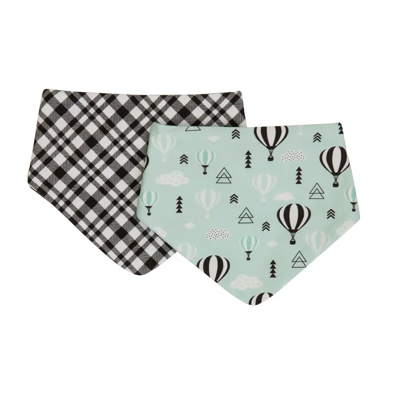Bandana Bibs 2pk - Hot Air Balloons