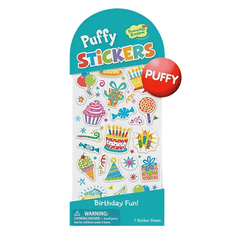 Puffy Stickers - Birthday Fun