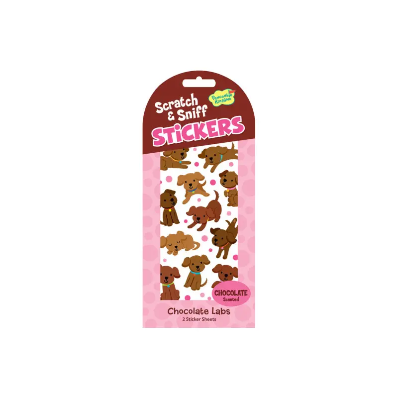 Scratch & Sniff Stickers _ Chocolate Labs