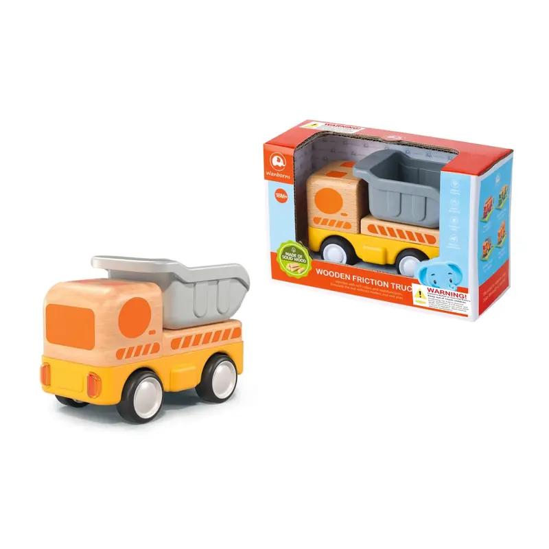 Wooden Friction Truck - Dump Truck