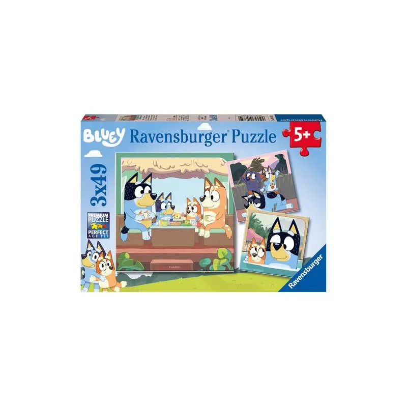 3 x 49 pc Puzzle - Bluey's Adventures!