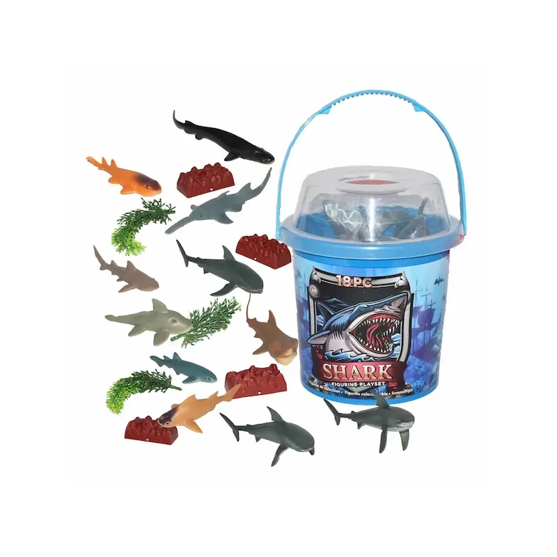 Bucket Shark Figures Play Set