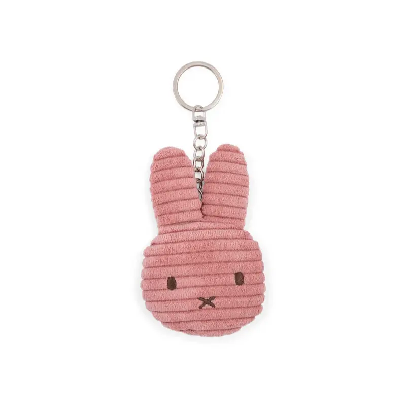 Miffy Flat Keychain ECO Corduroy Dusty Rose - 10cm
